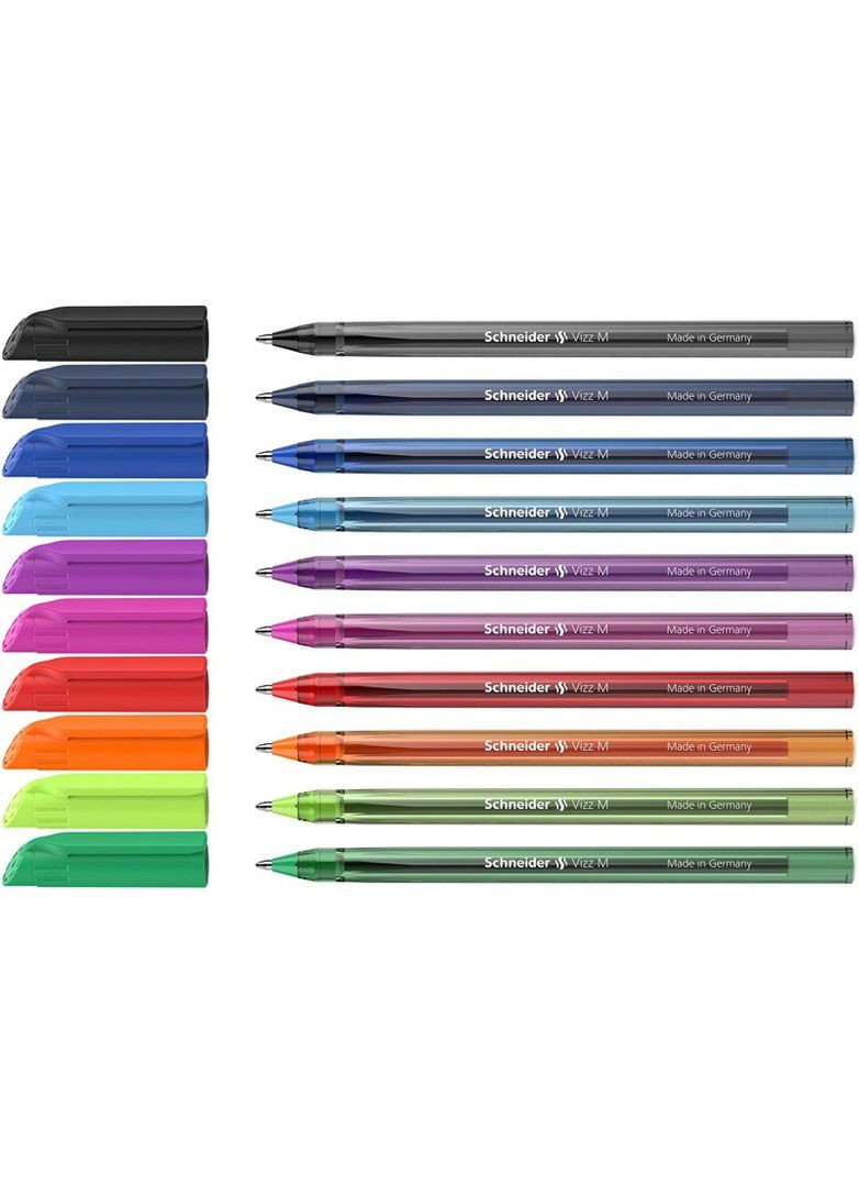 Набір олійних ручок "Vizz" 10 кольорів 0,7 мм в блістері Schneider (280927858)