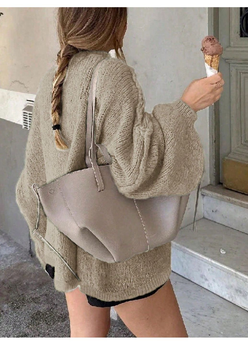 Коричневий демісезонний светр SHEIN