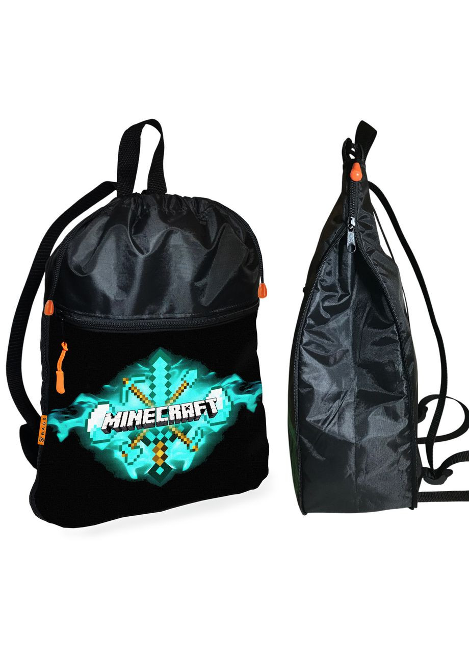 Шкільний рюкзак дитячий Minecraft + Сумка для взуття спортивної форми рюкзак-мішок для хлопчика (1941) No Brand (328693475)