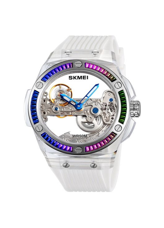 Годинник кварцовий білий унісекс спортивний водонепроникний з люмінесцентним підсвічуванням ProDobro (367265353)