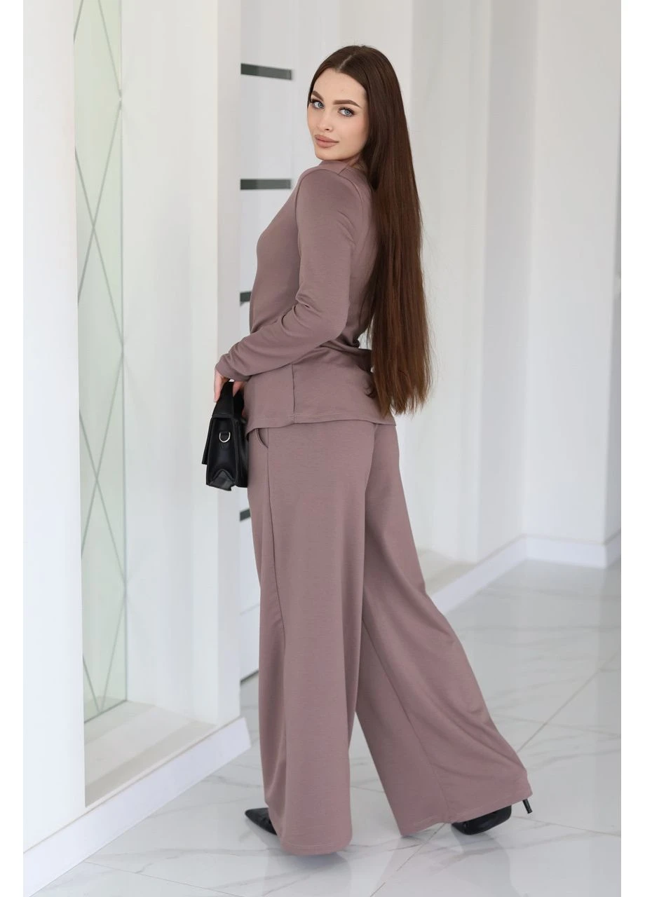 Женский базовый костюм с широкими штанами Fashion Girl (386665248)