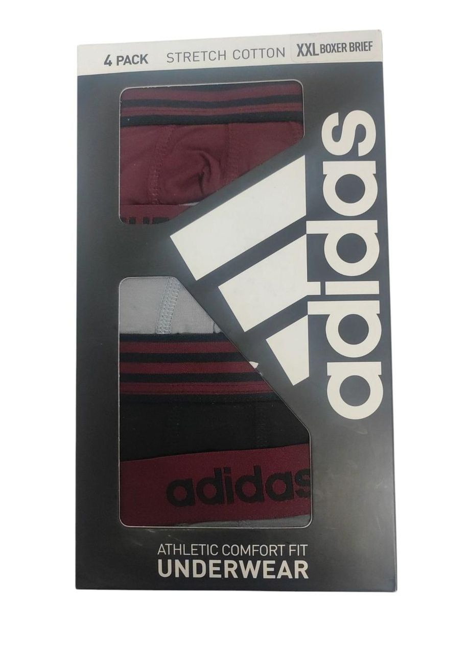 Комплект чоловічих бавовняних трусів-боксерів Athletic comfort, 4 шт. розмір XXL adidas slim fit (370442696)