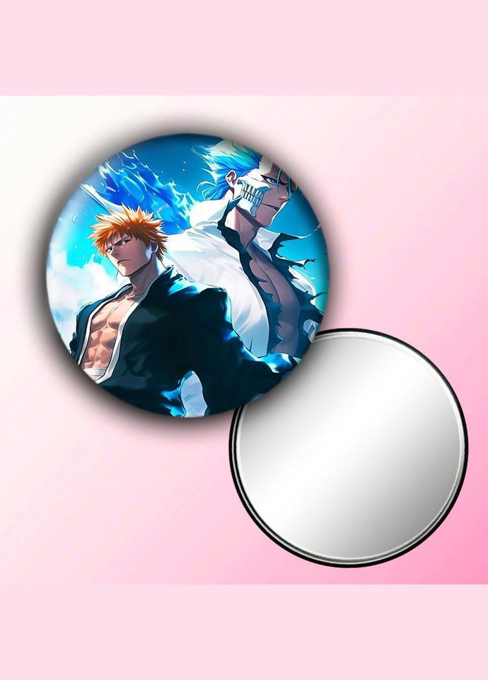 Дзеркальце косметичне кишенькове Аніме Бліч #0002 із малюнком круглий 56 мм No Brand (309157221)