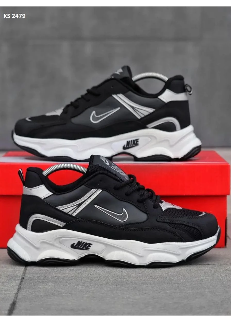 КРОСІВКИ ЖІНОЧІ NIKE AIR BLACK WHITE НАЙК АІР БІЛІ No Brand білі демісезони (391017723)