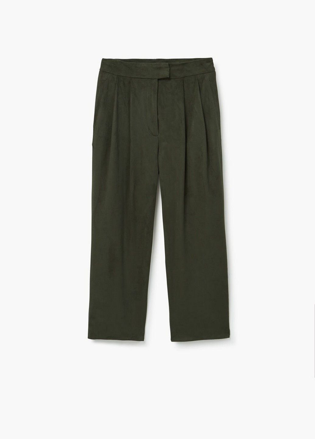 Темно-зеленые кэжуал демисезонные брюки Mango