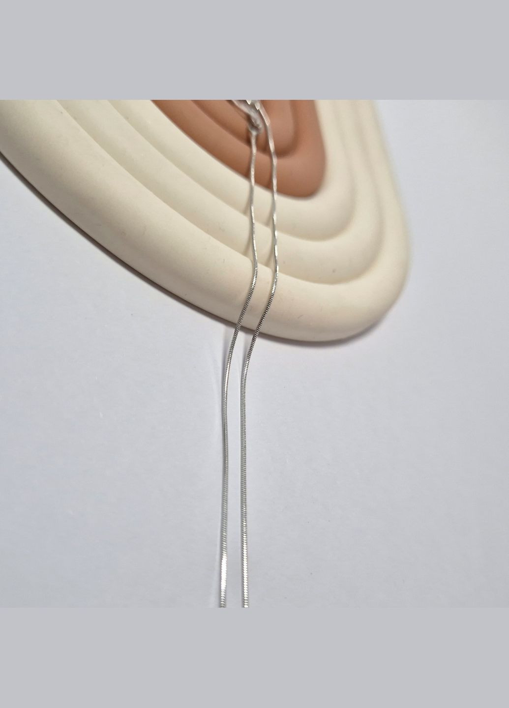 Срібний тонкий ланцюжок Цепочка кругла Снейк см срібло 925 проби Родоване 1.70г 255р1/40 No Brand (313654523)