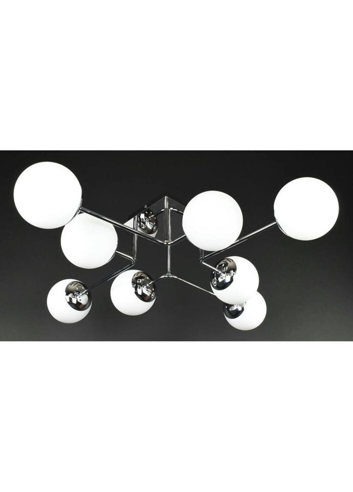 Люстра стельова на 8 лампочок 27272 Хром 20х88х88 см. Sunnysky (324396671)