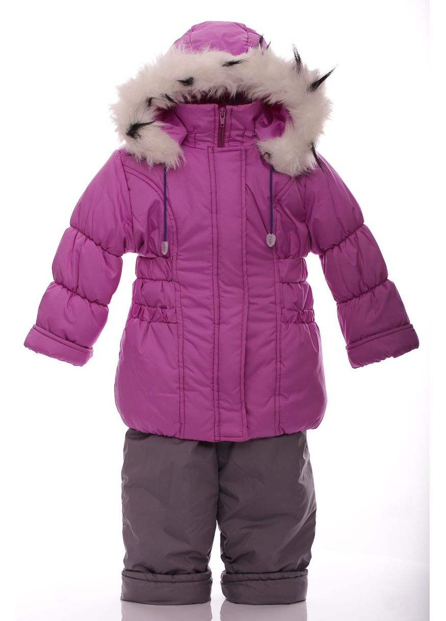 Фиолетовый зимний комбинезон для девочки на синтепоне классика лиловый 92 см (30000) BABYKROHA