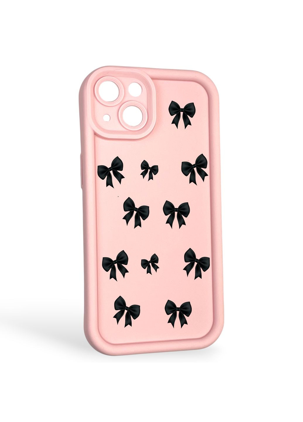 Чехол силиконовый Soft Touch с 3D принтом для iPhone 13 розовый (Полная защита камеры) Apple (370671587)