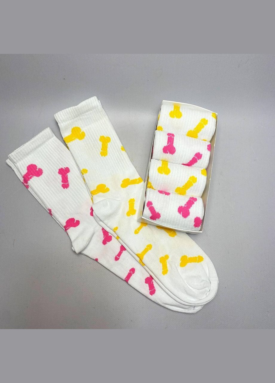 Комбинированные бокс женских высоких носков 36-41 на 4 пары в подарочной коробке Vakko (308336820)