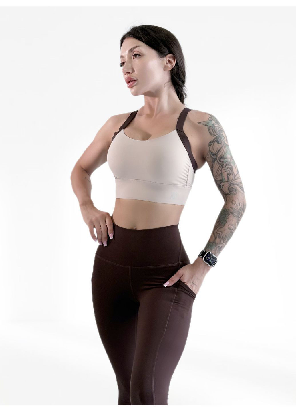 Костюм для фітнесу жіночий лосини та топ LILAFIT (353834786)