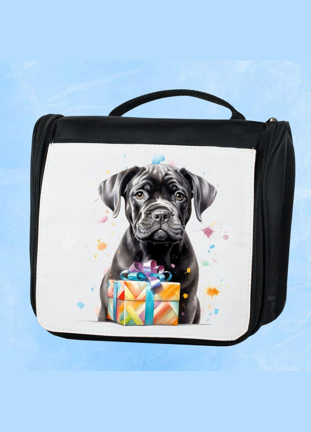 Дорожная сумка - органайзер для косметики несессер Dog #53 Черная No Brand (318677410)