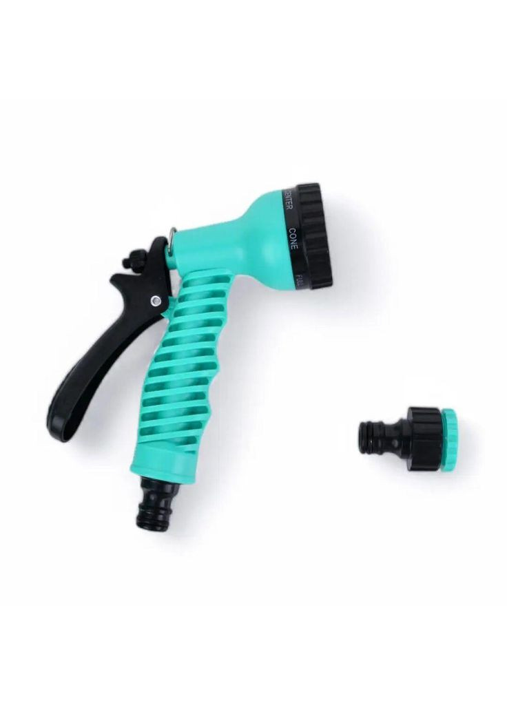 Растяжной поливочный шланг 30м с распылителем на 7 режимов Expandable Garden Hose K-100FT Turquoise No Brand (350349124)