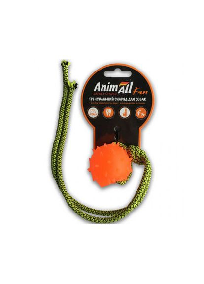 Игрушка Fun шар с канатом, оранжевый, 4 см AnimAll (278308067)