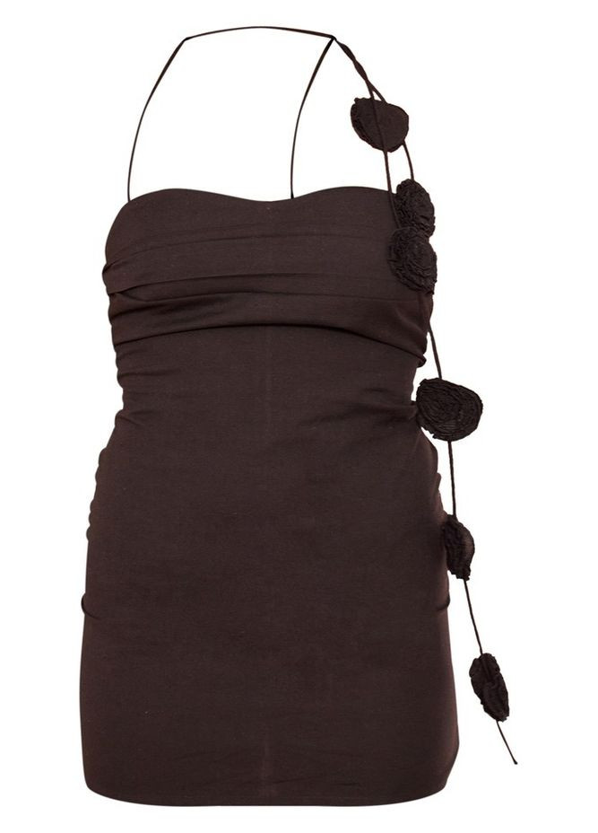 Черное платье PrettyLittleThing