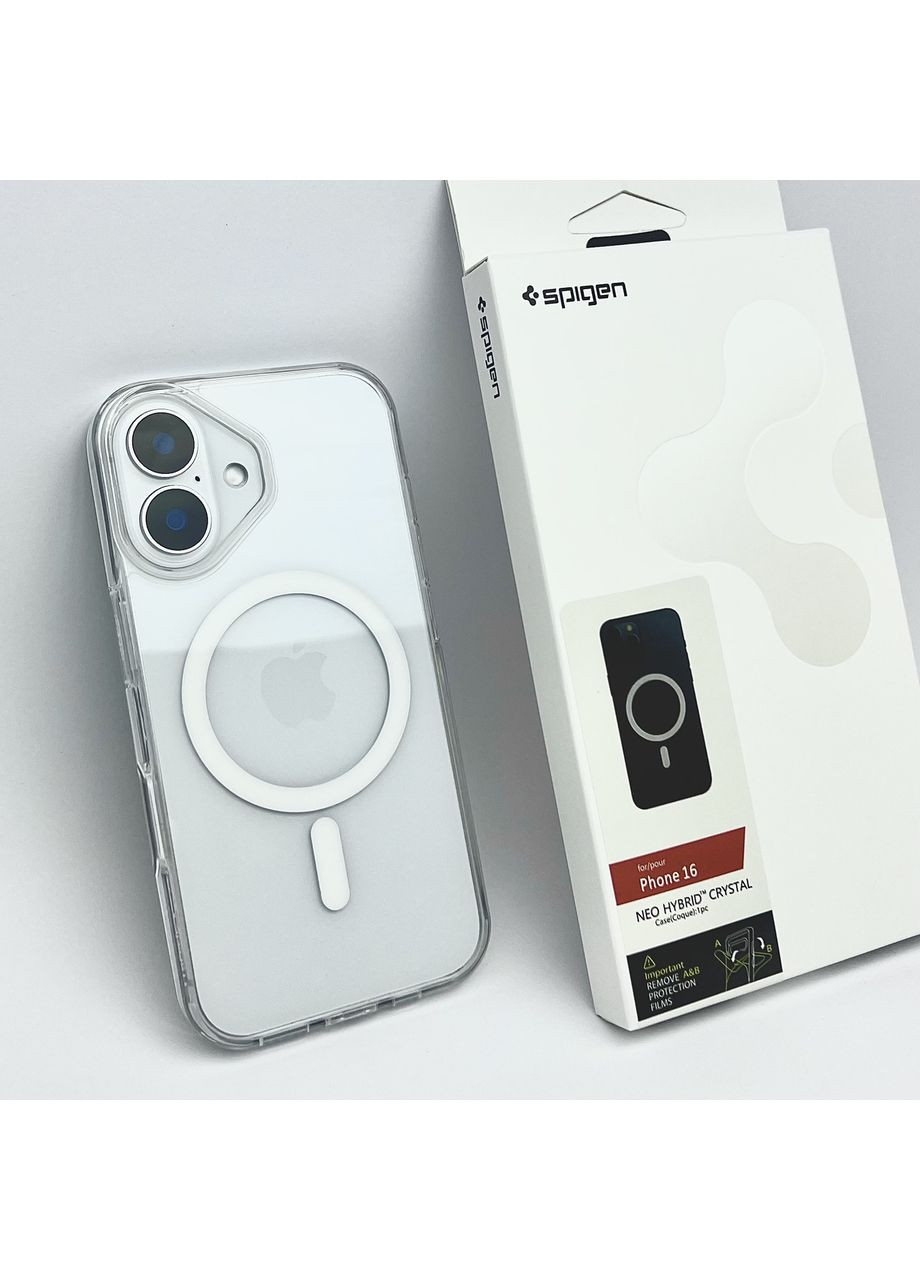 Чехол iPhone 16 Magsafe Neo Hybrid case Magnetic на айфон Crystal clear Spigen (369388095)