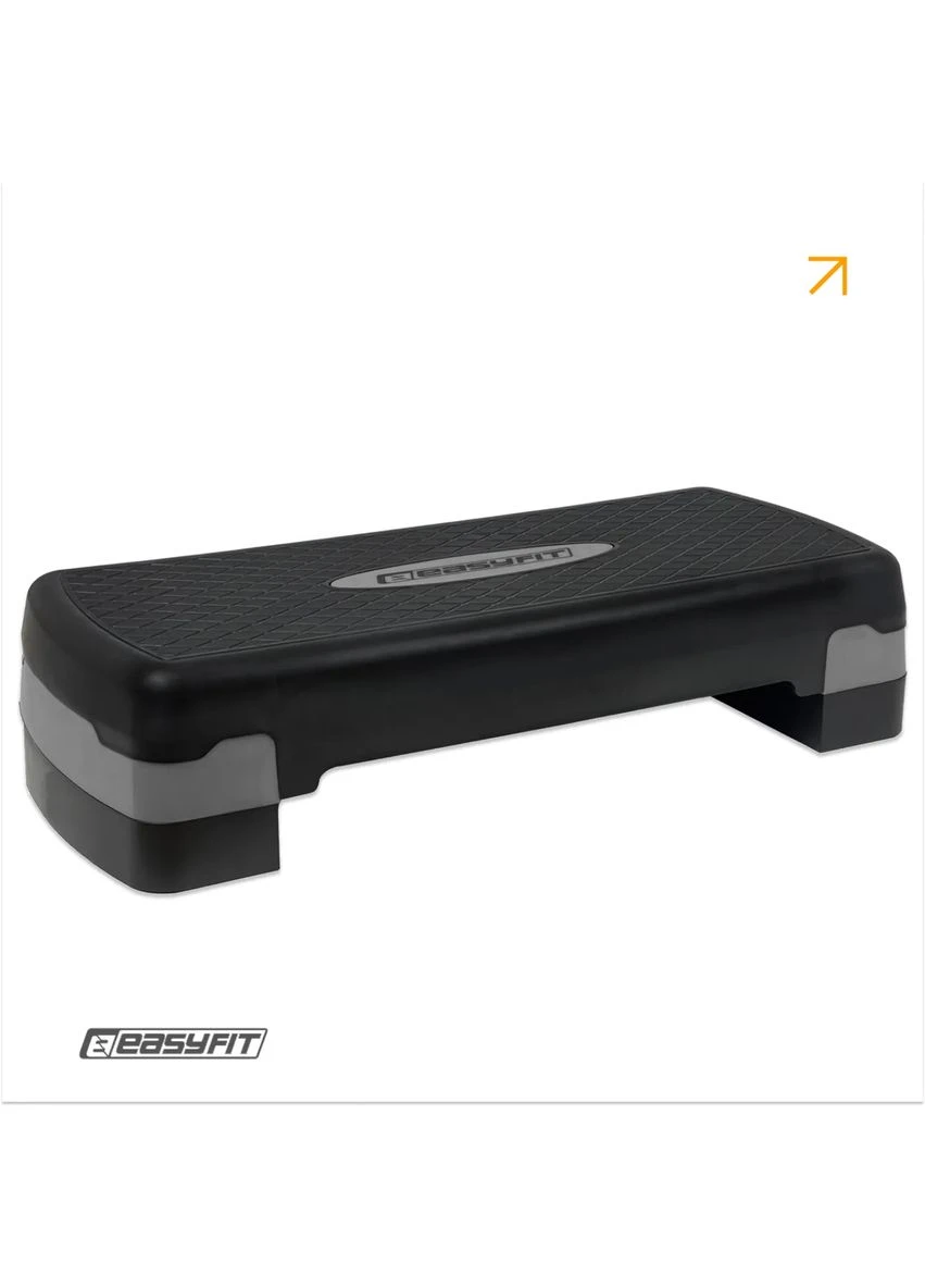 Степ-платформа пластик 68х28 см серый 10-15 см EasyFit (389078335)