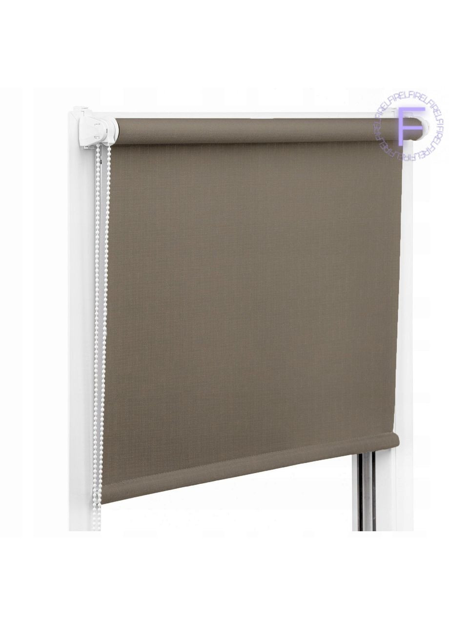 Роллеты Жалюзи Роллеты на окна Рольшторы Ролокассеты Рулонные шторы Ролета тканевая лен 7437 Какао No Brand (372014052)