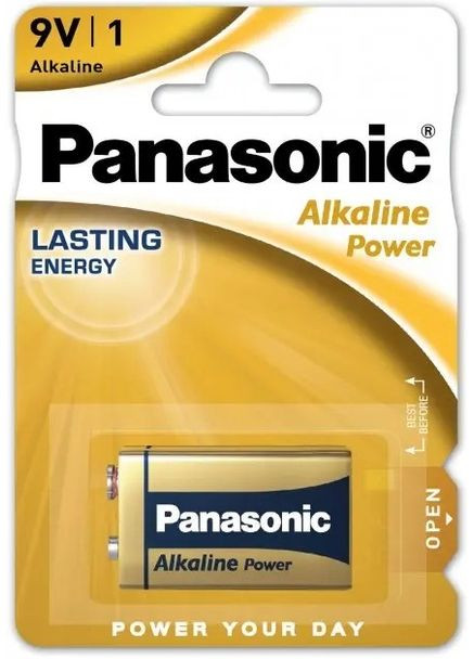 Батарейка 9V 6LF22 Alkaline Power Крона, 1 шт. (6LF22APB/1BP) Panasonic 6LR61REB/1BP (328309456)