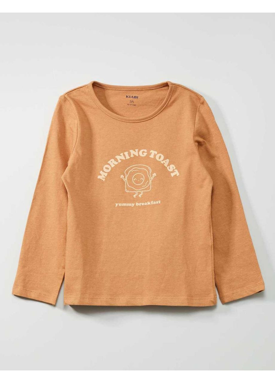 Светло-коричневый лонгслив Kiabi