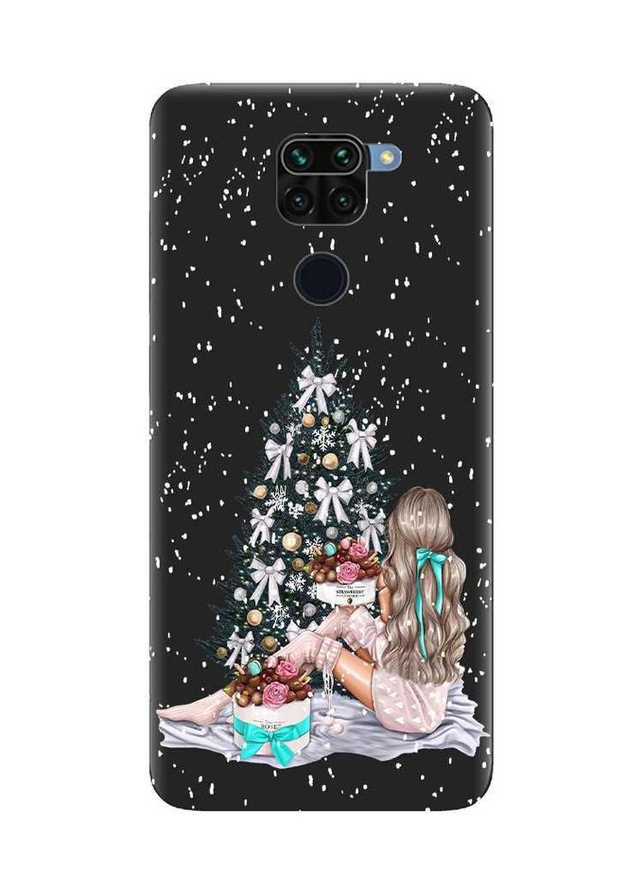 Матовый чехол на Xiaomi Redmi Note 9:: Девушка возле ёлки (принт 139) Creative (362966069)