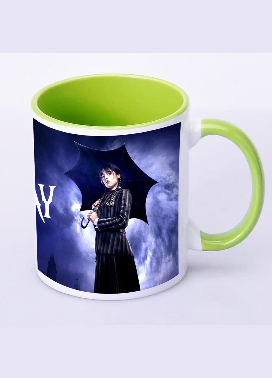 Чашка с принтом "Wednesday" 330мл (цвет салатовый) (17817) No Brand (312487130)