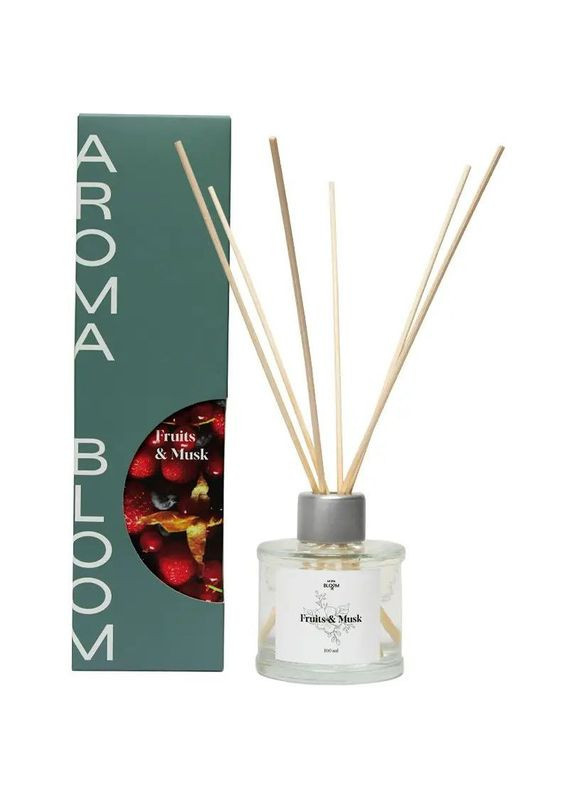 Аромадифузор для дому Fruits & musk, 100 мл Aroma Bloom 8690954168868 (332944352)