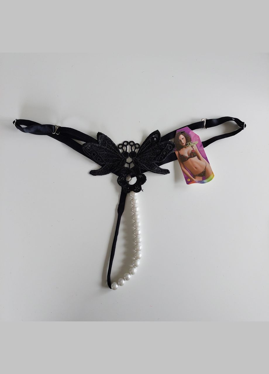 Трусики з розрізом стрінги з перлинками намистинками (арт. 8033) No Brand (346121296)