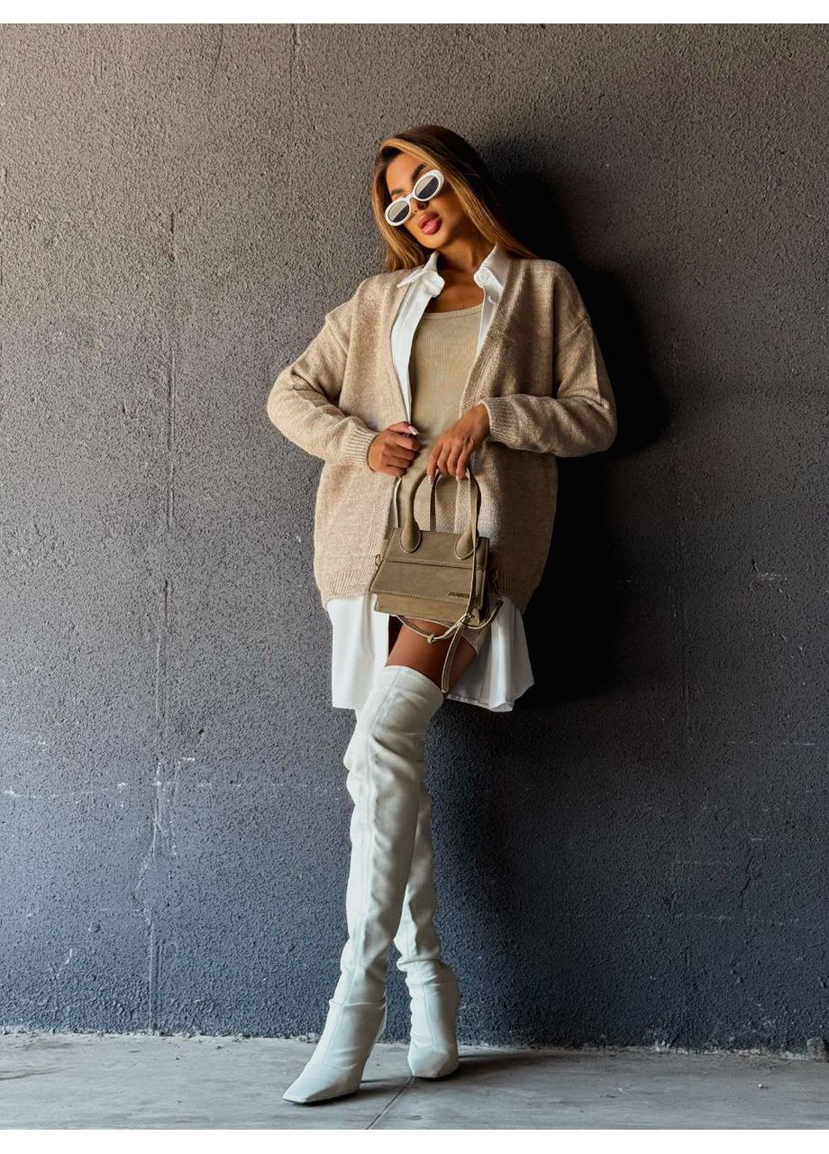 Светло-бежевый демисезонный кардиган Vione