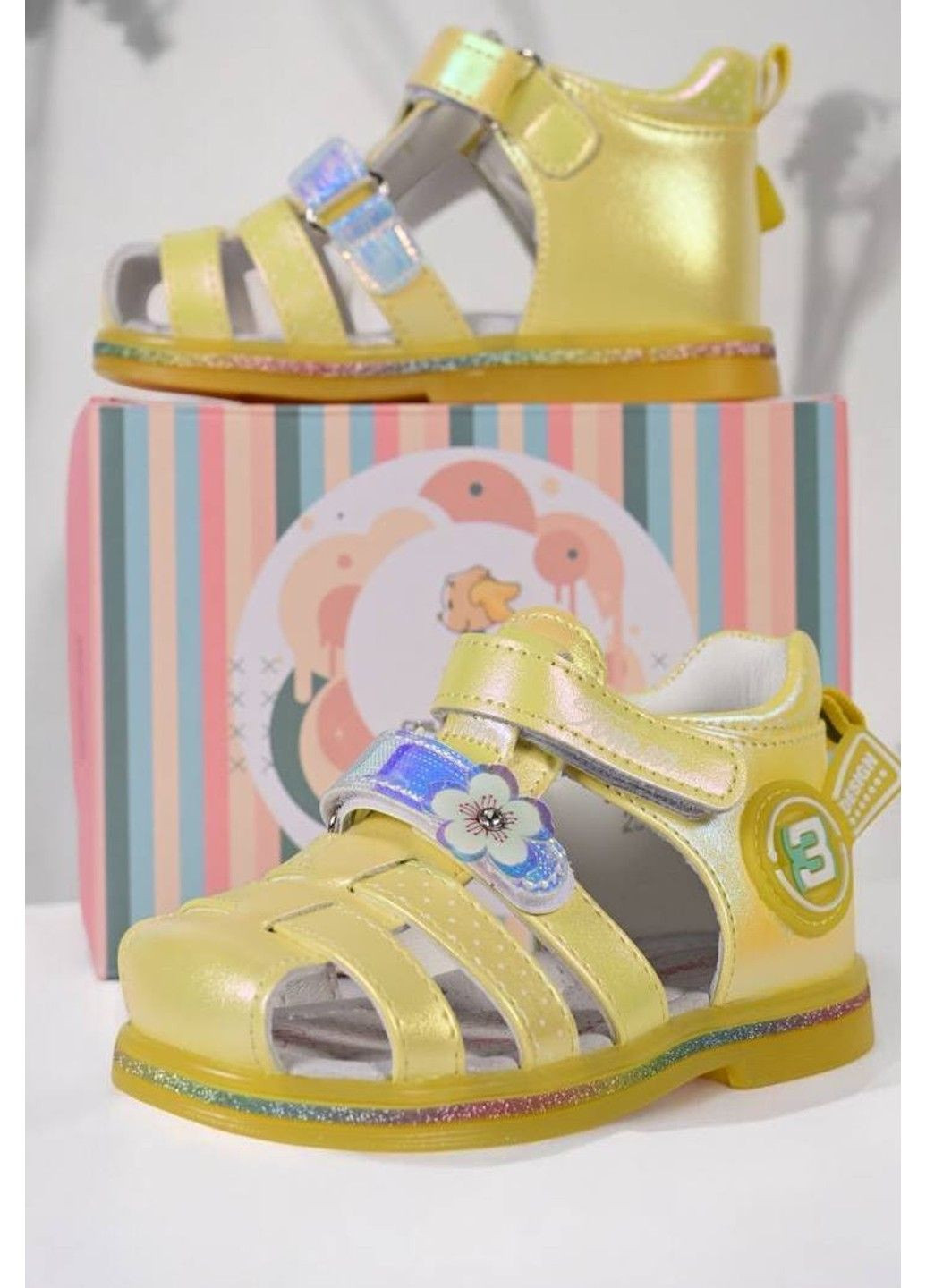 Босоніжки дитячі шкіряні жовтіі Tom.M (330823854)