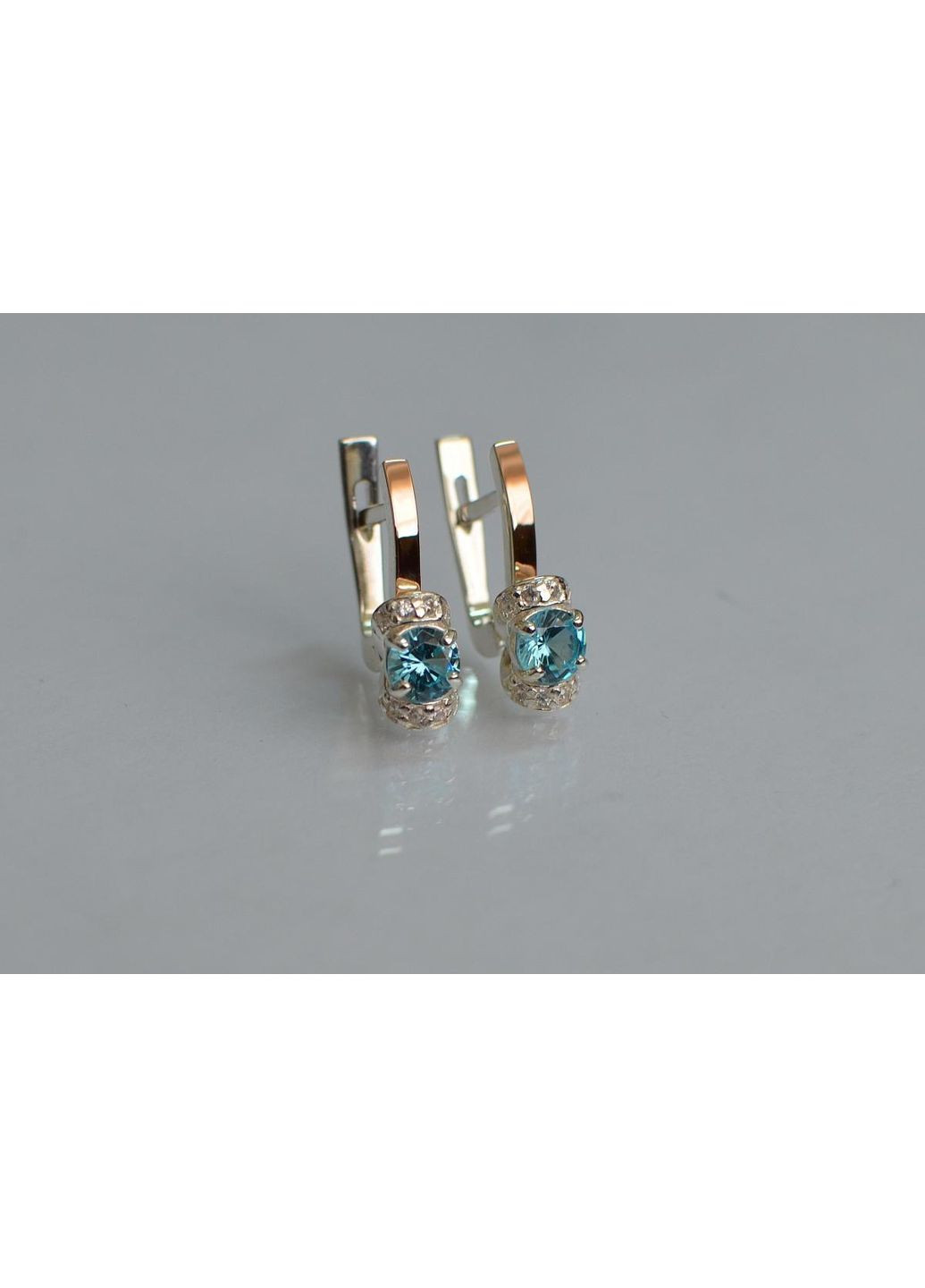 Серебряные серьги с золотом Silver Style (366813119)