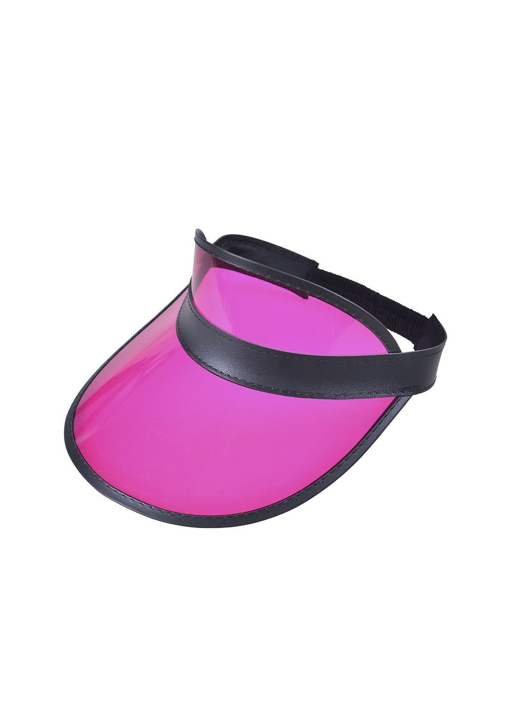 Жіночий пластиковий прозорий козирок 10206 рожевий No Brand (280898416)