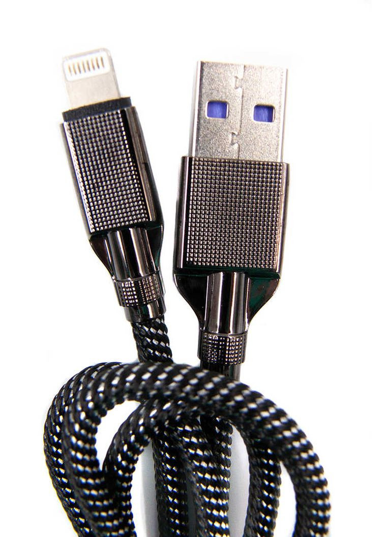Кабель USB - Lightning (M/M) 4A 1 м Black (NTK-L-KPR-USB3-BLACK) DENGOS (341487491)