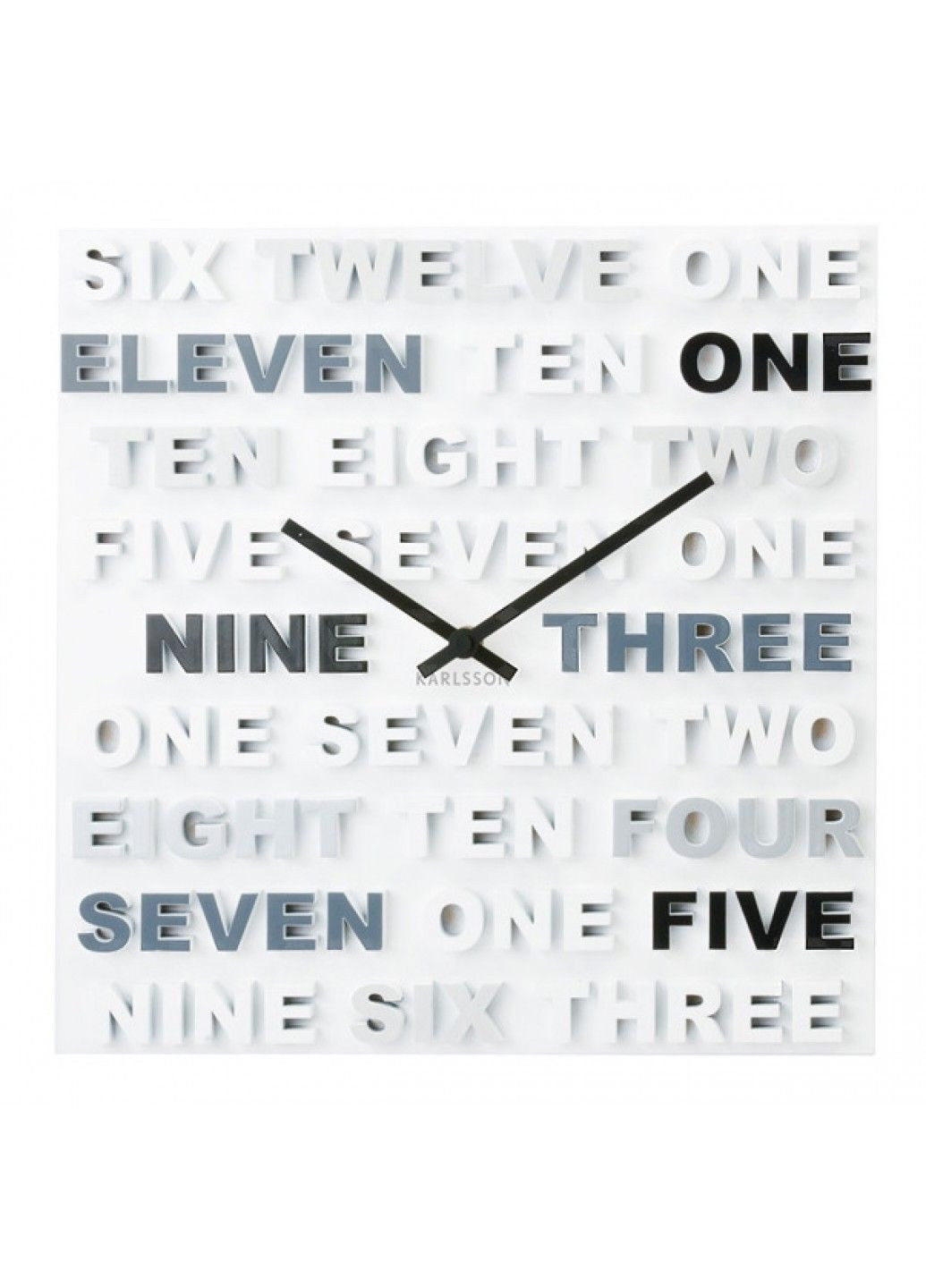 Настенные часы "One Two Three" 35х35 см Karlsson (290185939)