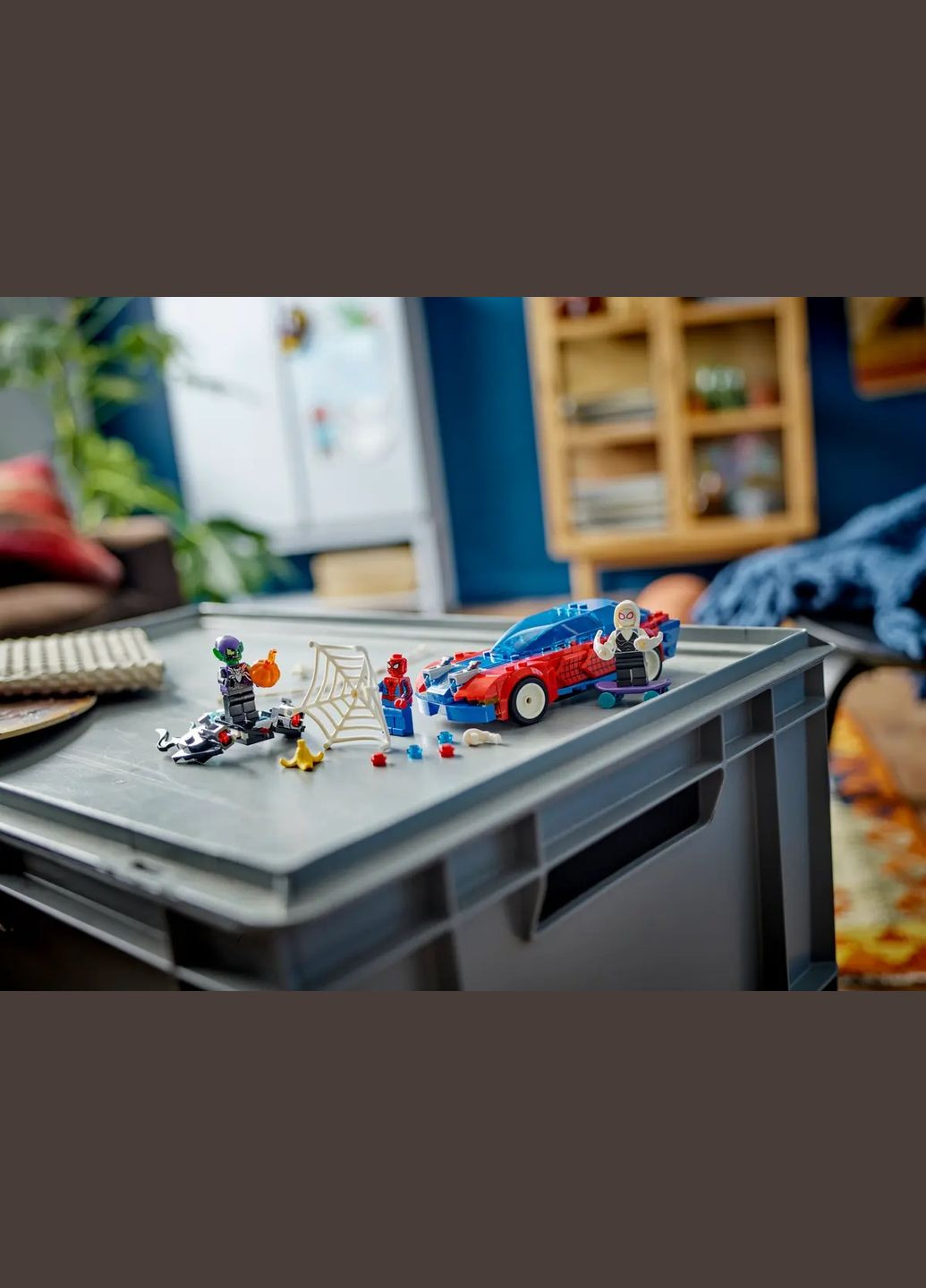 Конструктор Marvel Автомобиль для гонки Человека Паука и Зеленый Гоблин с ядом Венома Lego (314930076)