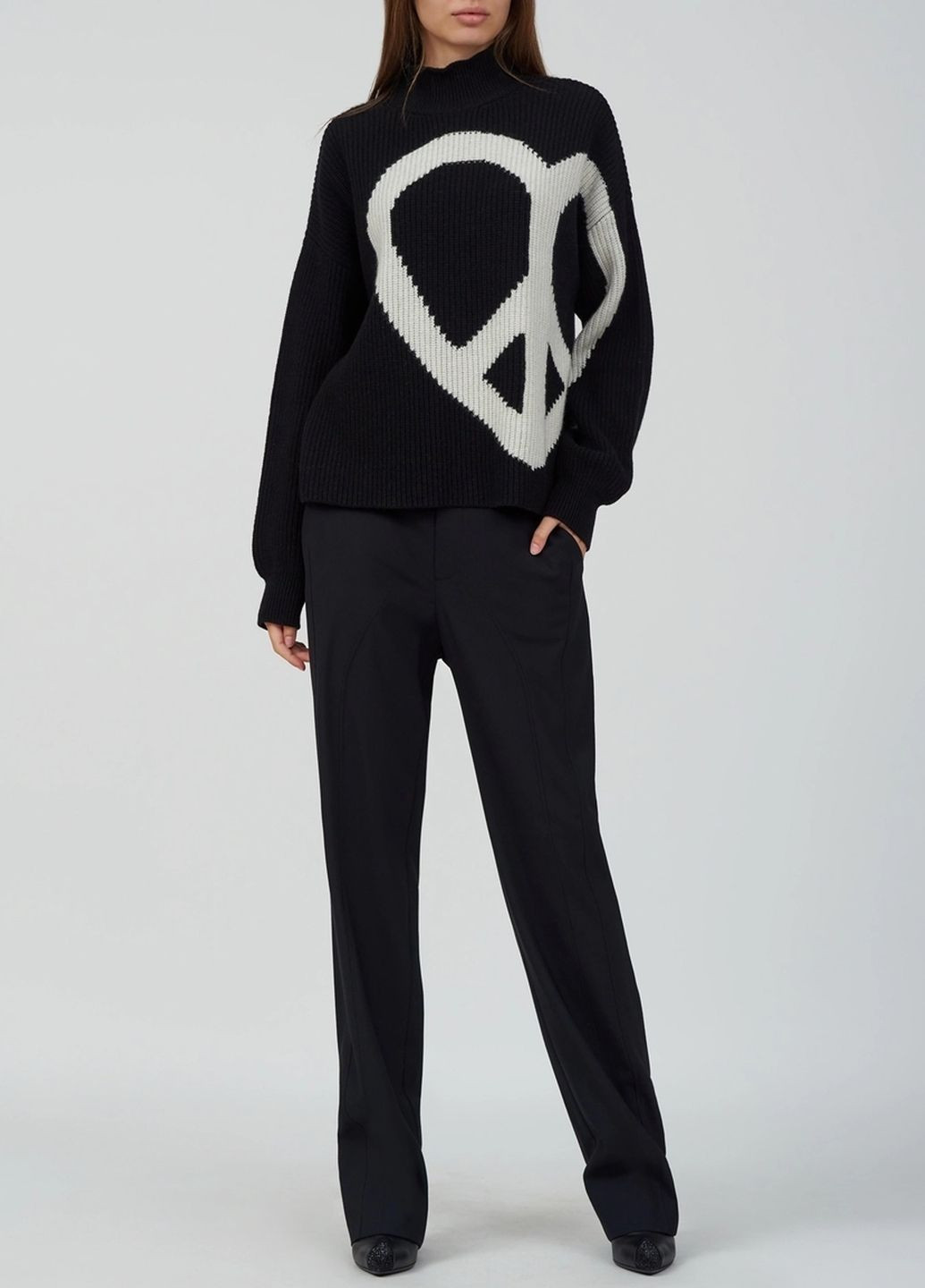 Черный зимний свитер Moschino Jeans