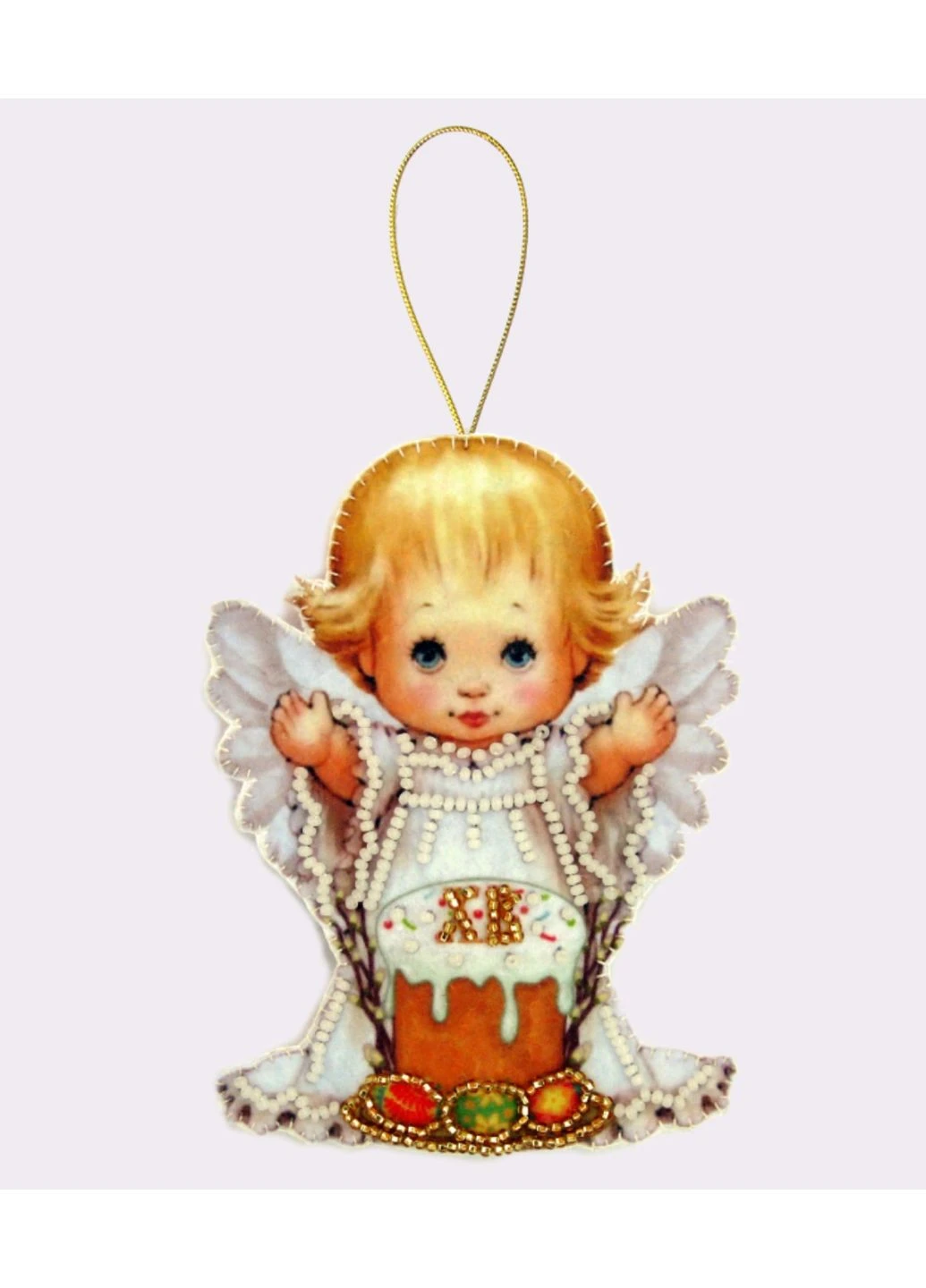 Набор для вышивания бисером F054 Пасхальный ангелочек 12 х 9 см Butterfly (381193758)