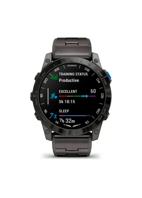 Смарт-часы D2 Mach 1 PRO, 51mm, Saph, Carbon Gray DLC w/Ti band, EMEA Garmin (357435801)