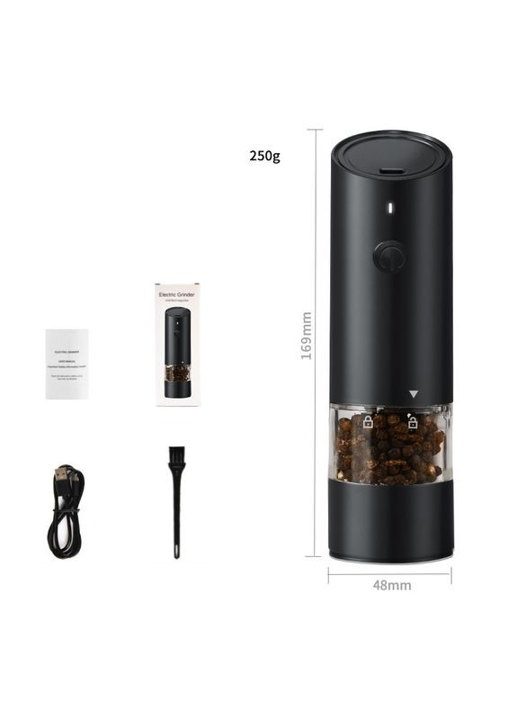 Мельница электрическая для перца соли специи с LED-подсветкой и 5 режимов. No Brand (368717542)