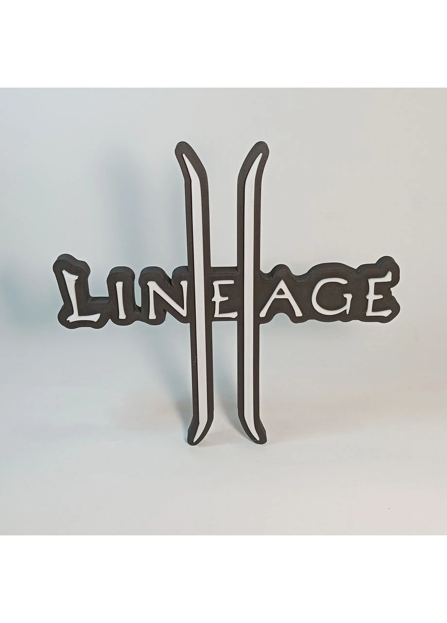 ⚔️🎮 Логотип «Lineage II Logo (Логотип Lineage 2)» 12 см 3D-друк No Brand (390502611)