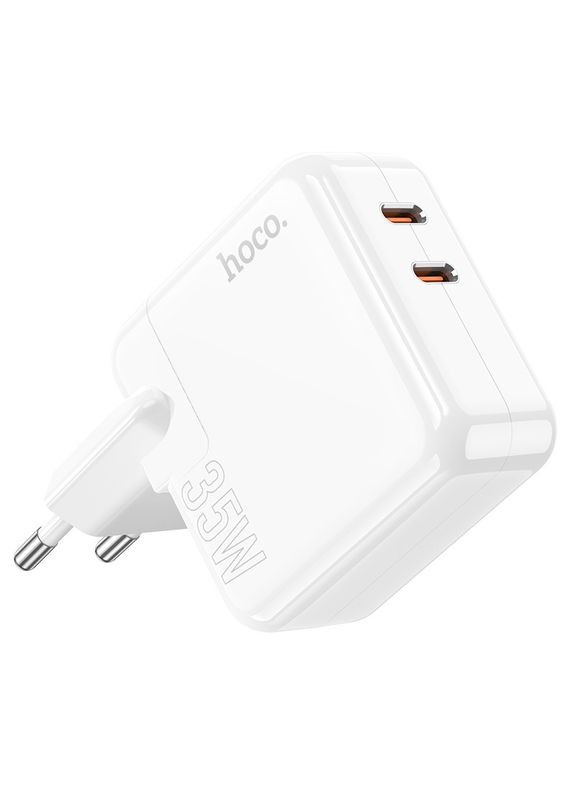 Зарядний пристрій із швидкою зарядкою C110A |2Type-C, PD35W| Білий Hoco (337350819)