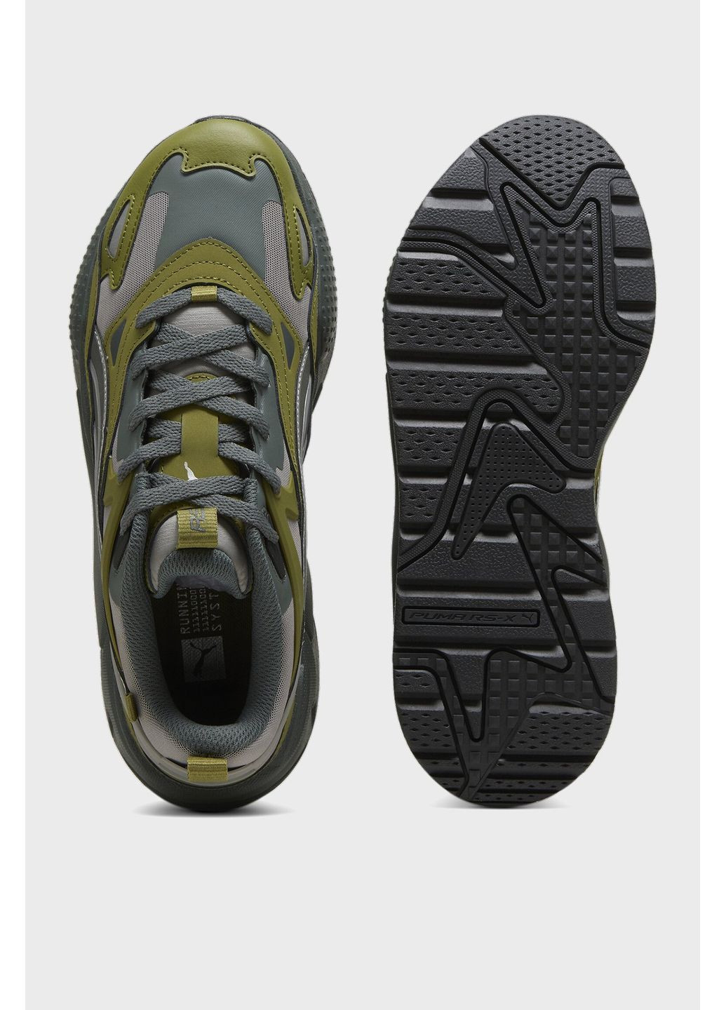 Оливковые (хаки) кроссовки rs-x efekt reflective sneakers Puma