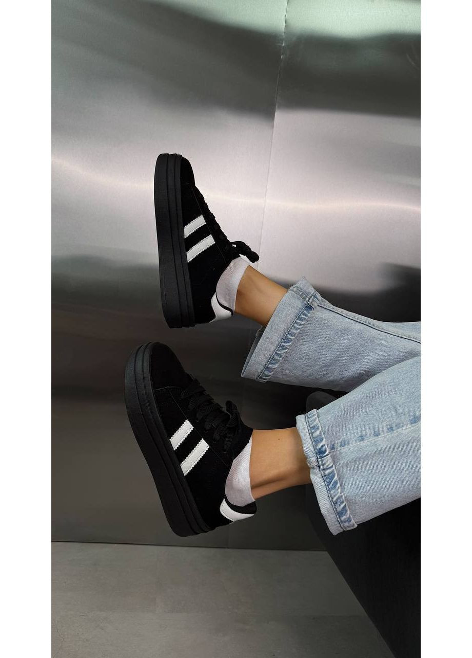 Черные черные кеды женские (2104) No Brand