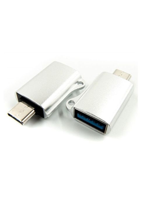 Перехідник (ADP-019) DENGOS OTG USB - Type-C grey (268141931)