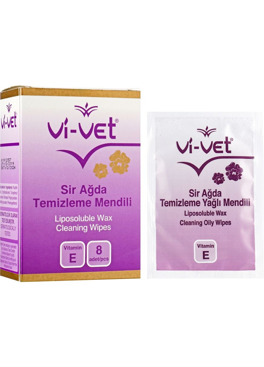 Очищувальні серветки після депіляції Liposoluble Wax Cleaning Wipes 8шт (773812-27363) Vi-Vet (368621859)
