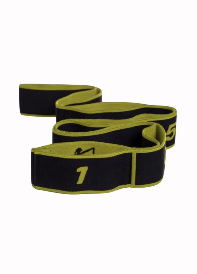 Резинка для фітнесу з петлями 86,5 х 4см чорно-жовта Queenfit (301865769)