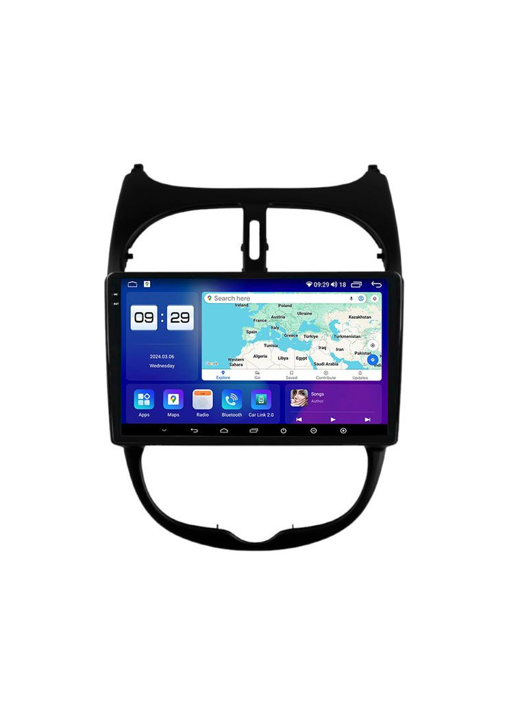 Штатна магнітола серії M200S 2K під 206 1998-2012 (W3) 9 дюймів Peugeot (299234908)