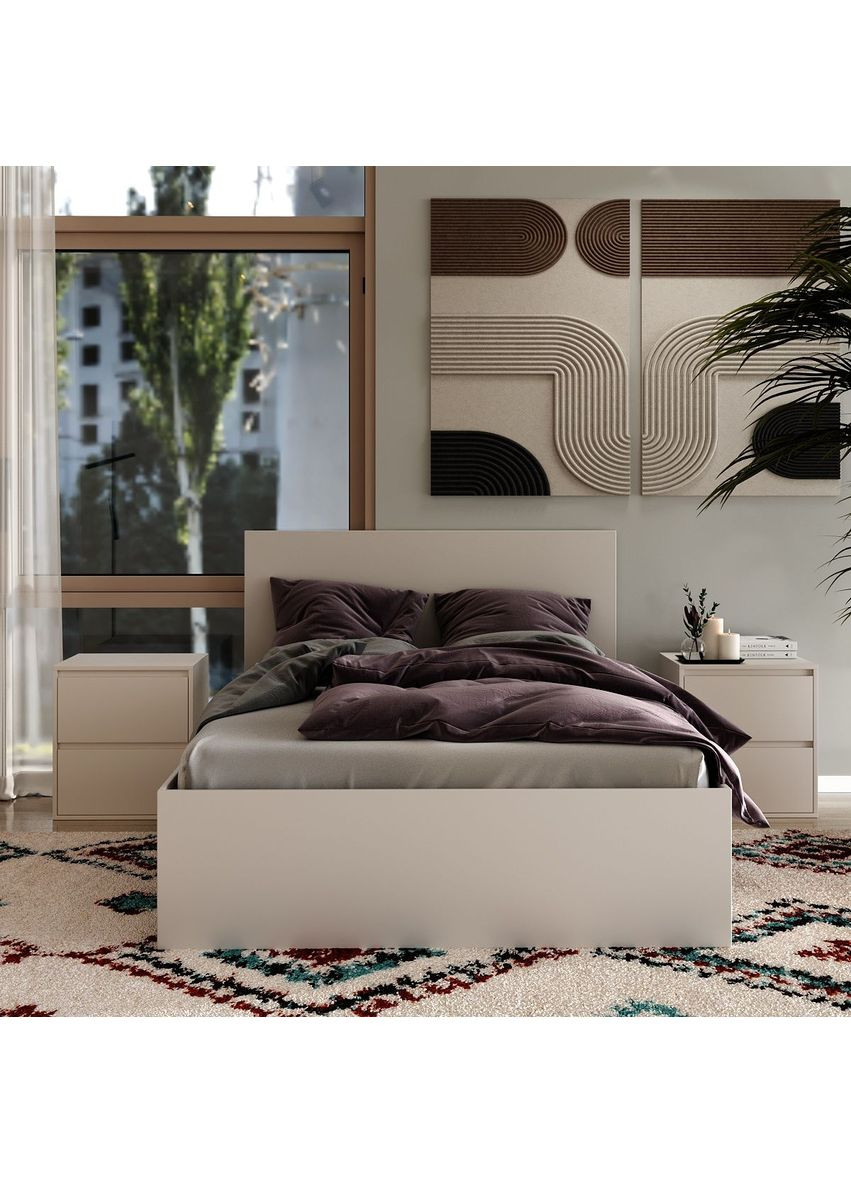 Кровать 140x200 Light 1432*401*2032 Кашемир (LT15140000000) Art In Head (366032028)