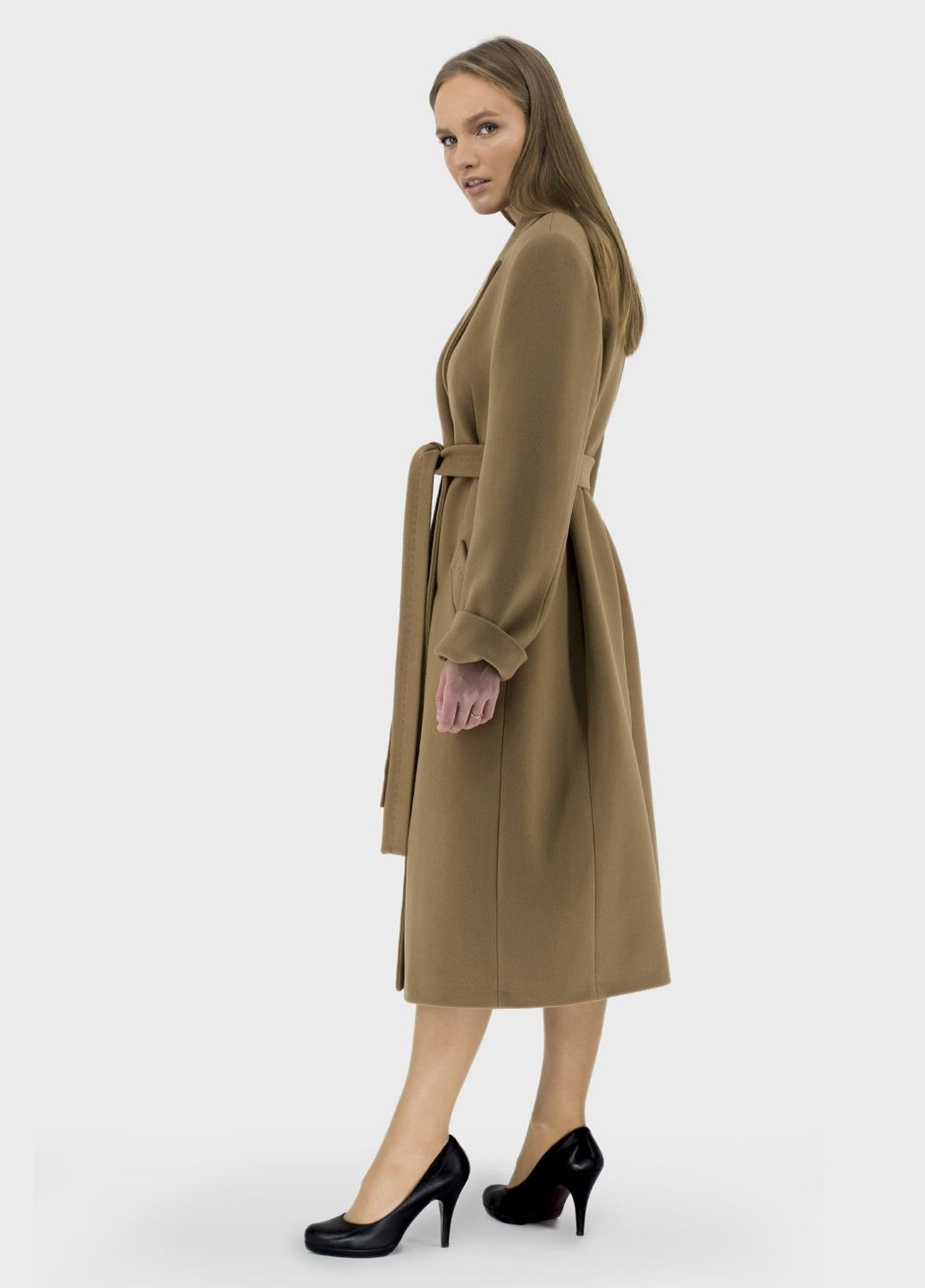 Бежевое демисезонное Женское пальто Kent (кемел, ), 40887 No Brand