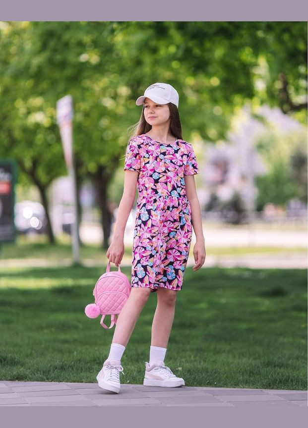 Розовое платье для девочки (подростковое) hc (h001-6258-002) No Brand (290112570)
